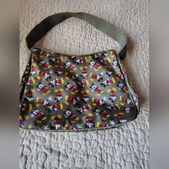 Handbags - Mickey Mouse Patterned Shoulder Bag - Green